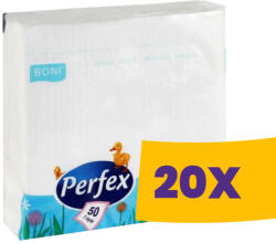 Perfex szalvéta 33*33cm fehér - 1 rétegű 100db-os (Karton - 20 csg) (K01625)