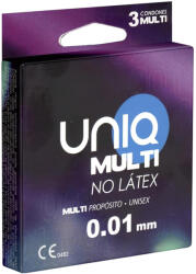 Uniq - latexmentes óvszer (3db) - szexshop