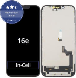 Apple iPhone 16e - LCD Kijelző + Érintőüveg + Keret In-Cell FixPremium