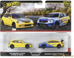 Mattel - Car Culture 2 db -os Pack - '99 Honda Civic Type R (EK9) & Honda Civic Type R (JBL00)