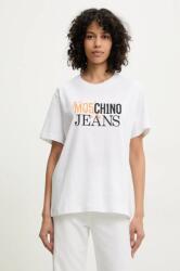 Moschino Jeans pamut póló női, fehér, 0712 3732 - fehér XL