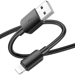 USB töltő- és adatkábel, Lightning, 100 cm, 2400mA, gyorstöltés, PD, Hoco X96 Hyper, fekete