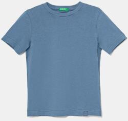 Benetton gyerek pamut póló sima, 3I1XC109W - kék 160