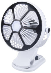 Pingyang Rongrong Handicraft Factory Ventilátor 3 Sebességfokozattal és Világítással - Hordozható, USB-C Töltés (00236)