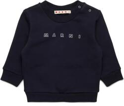 Marni csecsemő melegítőfelső pamutból MS319B SWEAT-SHIRT sötétkék, nyomott mintás, M01437 - sötétkék 83
