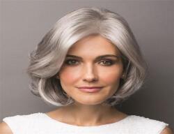  Paróka szintetikus műhajból 45cm fekete férfi rock fazon hullámos hajjal TCS-96382641975