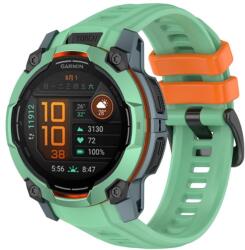 SILICONE Cserélhető szíj Garmin Instinct 3-hoz 50mm zöld-narancs