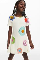 Desigual gyerek ruha bézs, mini, harang alakú, 25SGVK20 - bézs 104