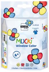  Üvegfesték készlet MUCKI 4 x 29 ml (üvegfestékek Mucki Kreul)