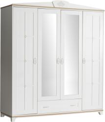 KUPA Dulap cu 4 usi si oglinda pentru copii si adolescenti, 179x62x212 cm, Colectia Frezya (78111)