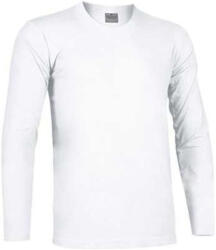Valento TIGER, unisex hosszú ujjú pamut póló, White-L (CAVATLRBL22)