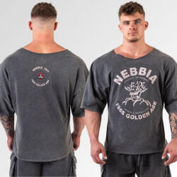 NEBBIA - Washed pamut rag top GOLDEN AGE 788 (black) (XXL) - NEBBIA