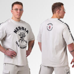 NEBBIA - Washed oversized póló GOLDEN AGE 790 (light grey) (XL) - NEBBIA