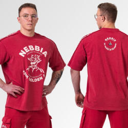 NEBBIA - Washed oversized póló GOLDEN AGE 790 (red) (M) - NEBBIA