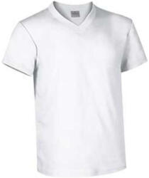 Valento TOP, unisex V-nyakú pamut póló, White-M (CAVATPIBL21)