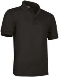 Valento ULISES, rövid ujjú, unisex galléros póló, Black-XL (POVAMIXNG23)