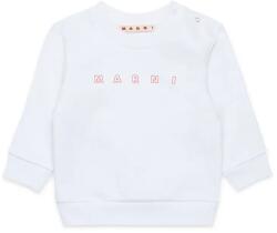 Marni csecsemő melegítőfelső pamutból MS319B SWEAT-SHIRT fehér, nyomott mintás, M01437 - fehér 97