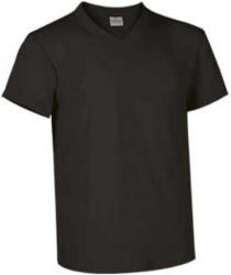 Valento TOP, unisex V-nyakú pamut póló, Black-S (CAVATPING20)