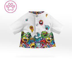 Takoy Szabásminta panel játék állatfigura ruha varrásához Faith póló - monster fehér alapon