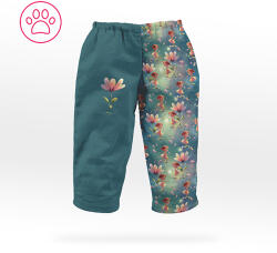 Takoy Szabásminta panel játék állatfigura ruha varrásához Jaxon nadrág - vöröshajú lány egy nagy virág alatt