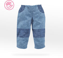 Takoy Szabásminta panel babaruházat varrásához - Jaxon nadrág (textiljáték figurákra) - farmer mintás utánzat