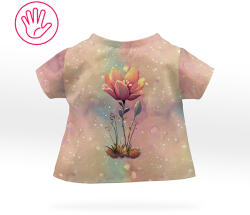 Takoy Szabásminta panel babaruházat varrásához - Basic póló (textiljáték figurákra) - mesebeli virág