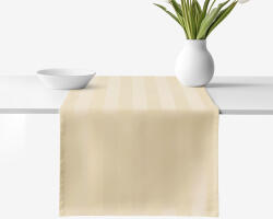 Goldea napron de masă din damasc - dungi aurii cu luciu satinat 35x160 cm