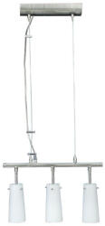 Landlite CL-004 függő lámpa, 3x60W, opal üveg, matt nikkel - cocona