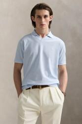 Ralph Lauren pamut póló férfi, sima, 710964535 - kék M