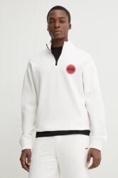 HUGO BOSS pamut melegítőfelső fehér, férfi, nyomott mintás, 50530649 - fehér XL