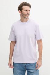 HUGO pamut póló fekete, férfi, sima, 50488330 - lila XL