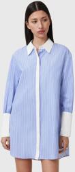 AllSaints pamut ruha ALBER mini, oversize, W250DC - kék 40