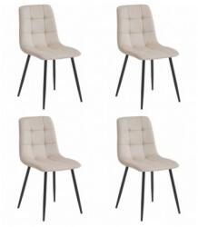 Scaun Bucatarie Si Dining KARA Bej/Negru x 4 Buc