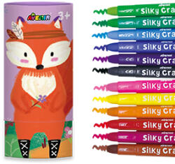 AVENIR Set creativ creta 3 in 1 cu poster de colorat cu vulpe