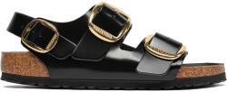 Birkenstock Sandale Leather Milano Bb Lena Narrow 1024211 high-shine black
