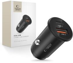 Tech-Protect Incarcator Auto Tech-protect Cc02 2-port Car Charger Pd35w/qc3.0 Black