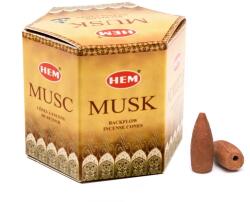 HEM Visszaáramló Kúpfüstölő - Pézsma (Musk)