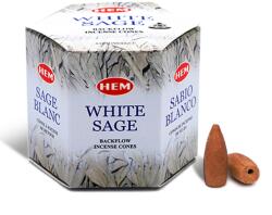 HEM Visszaáramló Kúpfüstölő - Fehér Zsálya (White Sage)