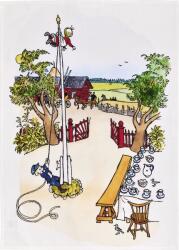 Muurla Lavetă mare de bucătărie Muurla Emil din Lönneberga "The Flagpole" 50 x 70 cm (5450-5070-02)