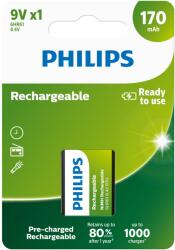 Philips elem, 9V, 170 mAh, 1 db (9VB1A17/10)