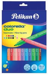Pelikan 12 színű szett Carioca Pelikan, colorella duo c407, (813846)