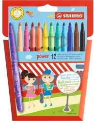 STABILO POWER 12db-os vegyes színű filctoll készlet (280/12-01) (280/12-01)