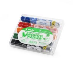 Pilot V-Board Medium Utántölthető Kerek Hegyű Táblamarker Készlet - 2.3 mm, 5 Színben