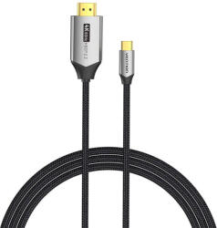 Vention USB-C/M -> HDMI/M (4K, alu), 1, 5m, kábel - Bontott termék (CRBBG_B)
