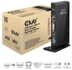 Club 3D Notebook Dokkoló - CSV-3242HD (1200p DUAL DISPLAY, USB-B to HDMI, DVI-I, 6xUSB-A, RJ45, 3.5 Jack Audio + Mic) (CSV-3242HD) - wincity