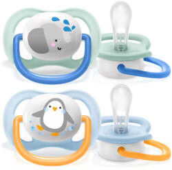 Philips Ultra air Animals 0-6hó játszócumi - pingvin/elefánt