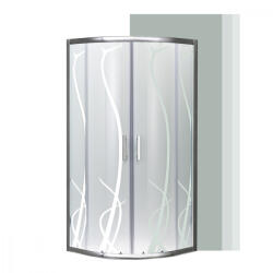 Leziter Spirit Bamboo 90x90 cm íves zuhanykabin zuhanytálca nélkül (SB90S) - butortrendelek