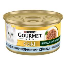 Mars-Nestlé GOURMET GOLD Succulent Delights - Nedves eledel (Óceáni hal) macskák részére (85g) - fishingoutlet