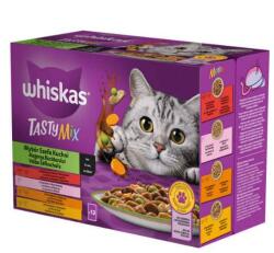 Mars-Nestlé Whiskas TastyMix - Nedves eledel (marha, baromfi, zöldség, lazac, sárgarépa szószban) macskák részére (12x85g)