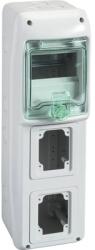 Schneider Electric Tablou organizare electrică șantier Schneider Kaedra 5 module IP65, montaj aparent, cu 2 doze pentru prize/întrerupătoare (13178)
